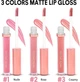 Набор водостойких жидких матовых помад Mirsist Matte Lipstick C 3 шт - изображение 5