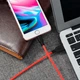 Дата кабель USB 2.0 AM to Lightning 1.0m 2A silicone X21 black+red HOCO (6957531071372) - изображение 6