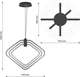 Lampa wisząca DPM SL-2660 3600 lm 4000K Black (5906881231180) - obraz 3