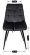 Стул мягкий со спинкой Velka Chic Bluvel 50 Velvet VBl50 черный - изображение 3