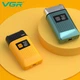 Электробритва VGR V-357 шейвер GOLD, двойное лезвие, 2 насадки, выдвижной триммер, IPX6, LED display - изображение 6