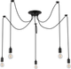 Żyrandol wiszący DPM SL-6055 5 x E27 Black (5906881231005) - obraz 1