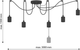Żyrandol wiszący DPM SL-6055 5 x E27 Black (5906881231005) - obraz 3