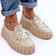 Buty wsuwane damskie Lewski Shoes 3398 38 Beżowy/Srebrny - obraz 4