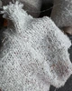 Пряжа фантазийная с ресничками Ruffle Miroglio светлый серый, 100 граммов - изображение 2