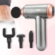 Масажер Акумуляторний для тіла м'язовий портативний ручний Massage Gun DSP 80025 1800 мА·год до 3000±200 об/хв 4 насадки - зображення 1
