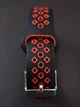 Силиконовый ремешок Nike style для фитнес-браслета Xiaomi Mi Band 5/6/7 с металлической застежкой Черный с красным (mrk2460) - изображение 3