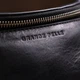 Кожаная бананка унисекс GRANDE PELLE 11569 Синяя - изображение 9