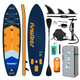 SUP-дошка надувна Funwater Paddleboard Blue11"6 10в1 350x90x15 см Двошаровий Сап Універсальний сапбоорд - зображення 1