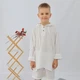 Детская легкая туника с капюшоном Mrou 80см Белая - изображение 1