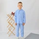 Дитячий літный костюм(сорочка з капюшоном+штани) Mrou 122см Блакитний - зображення 1
