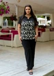 Fashions • Блуза женская Виола Fashions 52-54 черный с белым (1117-аз) - зображення 3