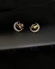 Серьги с ангелочком английский замок золотого цвета 30722 One Size - изображение 5