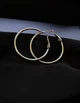 Серьги кольца классические серебряного цвета 30611 One Size - изображение 1
