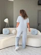 Жіночий легкий повсякденний костюм (футболка + штани) Uaclothes 58/60 Сірий (like33724-141271373) - изображение 4