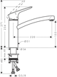 Bateria kuchenna Hansgrohe Logic 160 - obraz 2