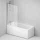 Шторка для ванни Am.Pm Gem 80x140 см орна хром WU90BS-D080-140CT - зображення 3
