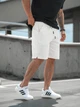 Шорты мужские спортивные однотонные оверсайз шорты хлопковые Casual Белые XL - изображение 2