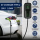 Mobilna ładowarka do samochodu elektrycznego Qoltec EV z regulacją 2 w 1 Typ 2 3.5 kW 5 m (5901878524658) - obraz 10