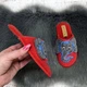 Тапочки фетровые паркетные Белста для девочки красные со слоном 30р (18,5 см) 5887 - изображение 3