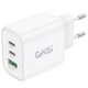 Зарядний пристрій Foneng GaN10 (1хUSB, 2хUSB-C) 65W White (GaN10-EU-CH-TC-W) + кабель USB Type-C - зображення 1