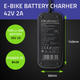 Блок живлення для електричного велосипеду Qoltec Charger for e-bike, electric scooter 36V / 42V 2A 5.5*2.1 (5901878503325) - зображення 10