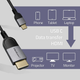 Kabel Qoltec USB-C to HDMI 5 m Black-Grey (5901878504384) - obraz 6