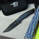 Ніж Складаний BESTECH TOGATTA BT2102H Titanium + Black & Blue Carbon Fiber M390 - изображение 1