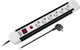 Listwa przeciwprzepięciowa Rebel 6 gniazd 5 m Black-White (5901890015752) - obraz 1