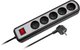 Listwa przeciwprzepięciowa Rebel 5 gniazd 1.5 m Black-Silver (5901890024365) - obraz 1