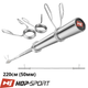 Гриф олимпийский Hop-Sport 220 см (Ø 50 мм) прямой хромированный с насечкой для штанги спортзала - изображение 6