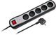 Listwa przeciwprzepięciowa Rebel 5 gniazd 3 m Black-Silver (5901890020428) - obraz 1