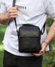 Сумка-барсетка мужская через плечо кожаная гладкая черная Tiding Bag TD-55467 - изображение 2