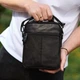 Сумка-барсетка мужская через плечо кожаная гладкая черная Tiding Bag TD-55467 - изображение 7
