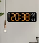 Часы Deepfox DS-5503 LED цифровые электронные настольные Будильник Дата Температура Влажность 22.8х7.5см оранжевый/белый - изображение 3
