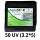 Агроволокно AgroStar 50 г/м² 3.2 x 5 м черное, для мульчевания клубники - изображение 1