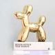 Статуетка Собачка з кульки RESTEQ - золота фігурка в стилі Jeff Koons Balloon Dog, інтер'єрний декор 10×10×4 см - зображення 3