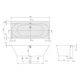 Ванна каменная VILLEROY & BOCH OBERON 170x75 UBQ170OBR2DV-01 с ножками - изображение 2