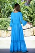 Длинное в пол пляжное платье Fresh Cotton 2507 F-2C 46(L) Голубой - изображение 4