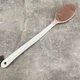 Щетка массажная силиконовая с длинной ручкой для душа и ванны Titiz Plastik GP-152 розовая с белым - изображение 1