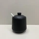 Сахарница керамическая с ложкой h-11 см Maestro MR-20001-09 Black - изображение 2