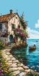 Картина по номерам Пейзаж. Летнее спокойствие Прованса 40*80 см Оригами - изображение 1
