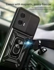Протиударний чохол Armor Ring + захиcт камери для Motorola Moto Edge 50 Fusion case Simon чорний - изображение 5
