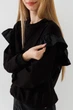 Свитшот однотонный для девочки LAWA GTC02310 122 см Черный shop (2000991016156) - изображение 3