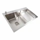 Кухонна мийка 78*50С L нержавійка Platinum Handmade (поглиблена полиця, 3.0/1.0 мм) - зображення 3