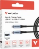Кабель живлення і синхронізації Verbatim з дисплеєм 240 Вт, USB-C–USB-C, 120 см Чорний (0023942318491) - зображення 4