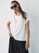 Біла шовкова футболка FashionYouWant 4XL білий 43450174 - зображення 2