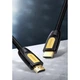 Кабель UGREEN hd101 HDMI 1.4 4K@30Hz Round Cable 15 метров черно-желтый (UGR-11106) - изображение 2