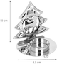 Świecznik świąteczny Springos metalowa choinka srebrny (CA1055) 10.5 x 8.8 x 7.1 cm (5907719440712) - obraz 4