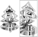 Świecznik świąteczny Springos metalowa choinka srebrny (CA1055) 10.5 x 8.8 x 7.1 cm (5907719440712) - obraz 5